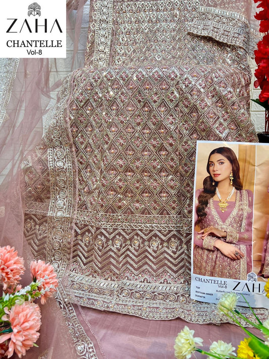 10354B Chantelle Vol 8 Zaha Butterfly Net Pakistani Salwar Suits