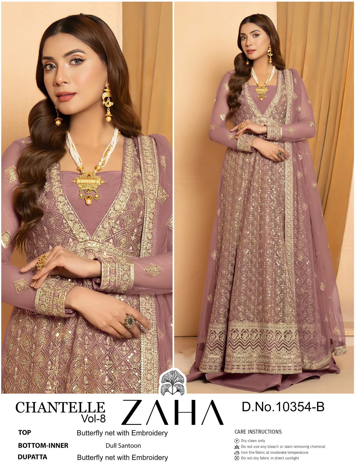 10354B Chantelle Vol 8 Zaha Butterfly Net Pakistani Salwar Suits
