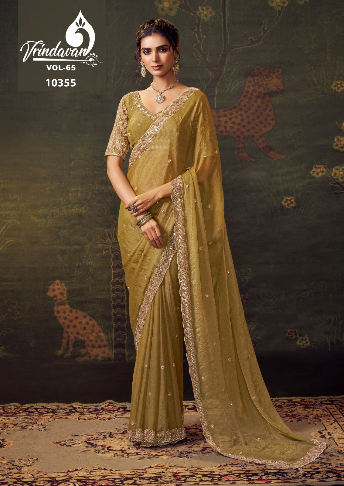 10355 Vrindavan Vol 65 Royal Tissue Sarees