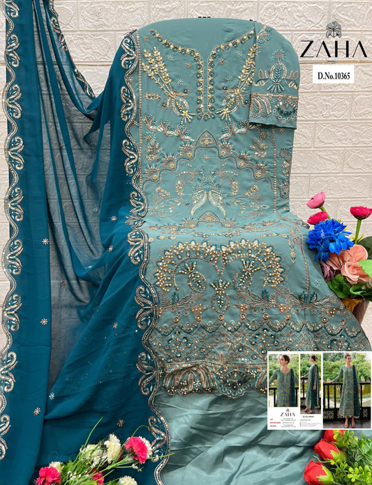 10365 Green Zaha Georgette Pakistani Salwar Suits
