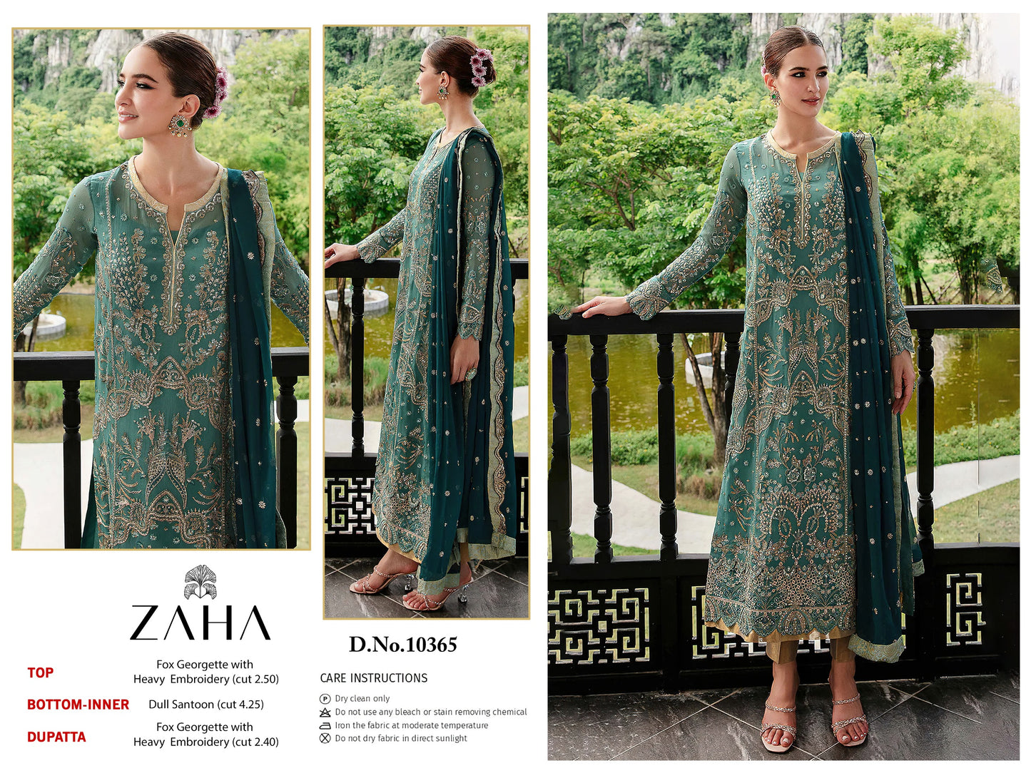 10365 Green Zaha Georgette Pakistani Salwar Suits