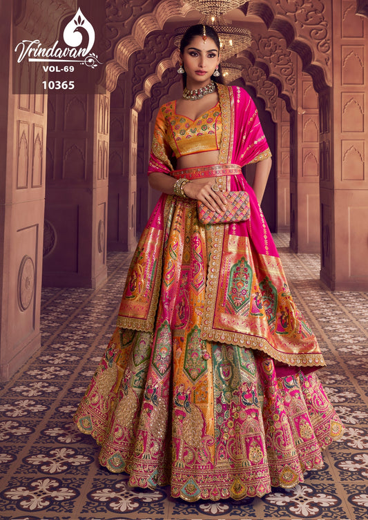 10365 Vrindavan Vol 69 Royal Banarsi Premium Silk Lehenga Choli