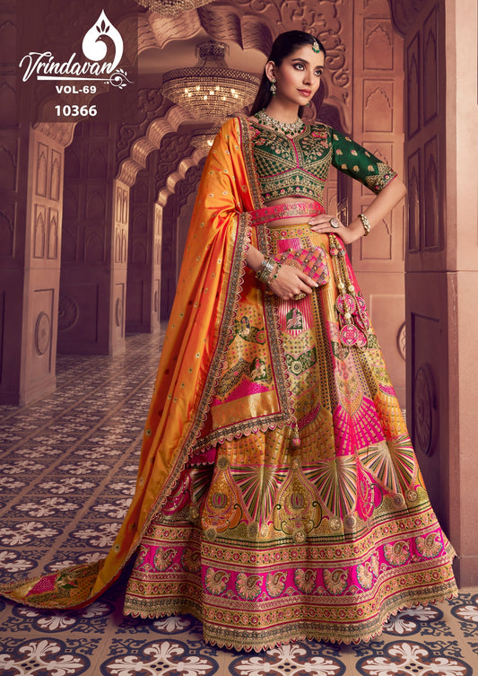10366 Vrindavan Vol 69 Royal Banarsi Premium Silk Lehenga Choli
