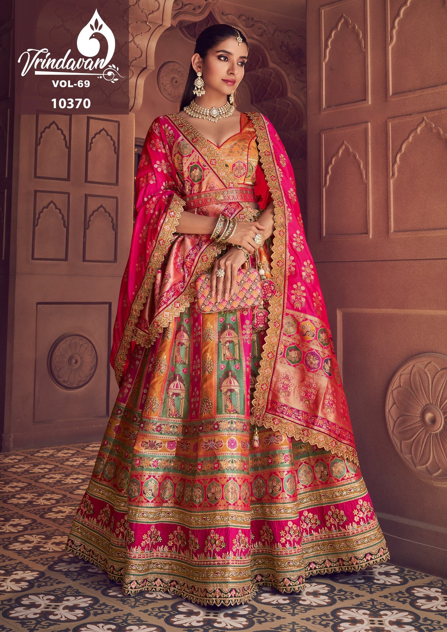 10370 Vrindavan Vol 69 Royal Banarsi Premium Silk Lehenga Choli