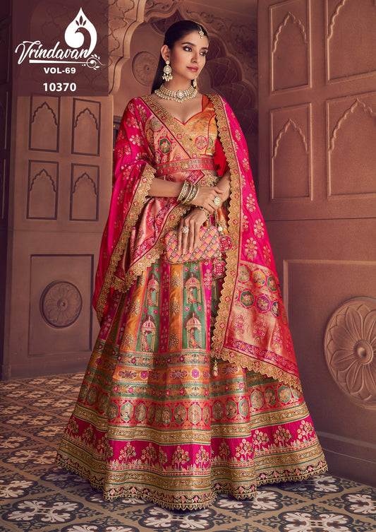 10370 Vrindavan Vol 69 Royal Banarsi Premium Silk Lehenga Choli