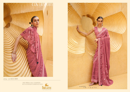 10375 Maxima Trirath Georgette Sarees