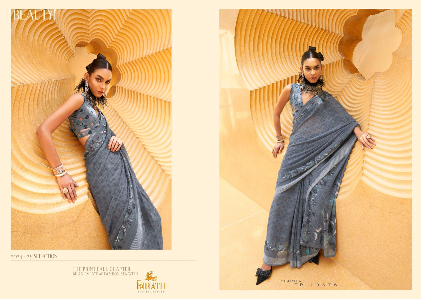 10376 Maxima Trirath Georgette Sarees