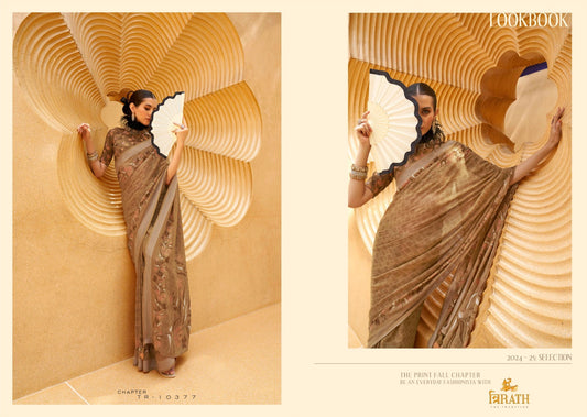 10377 Maxima Trirath Georgette Sarees