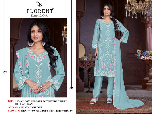 1037A Florent Fox Georgette Pakistani Salwar Suits