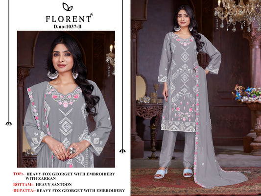 1037B Florent Fox Georgette Pakistani Salwar Suits