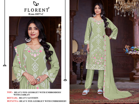 1037C Florent Fox Georgette Pakistani Salwar Suits