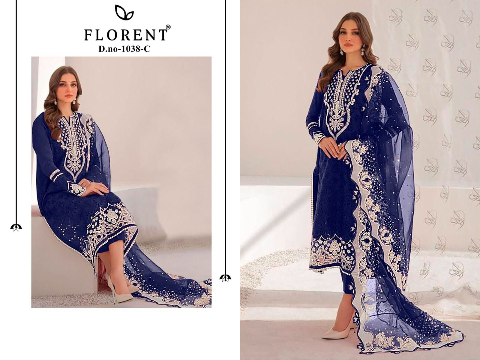 1038-C Florent Heavy Rayon Pakistani Salwar Suits