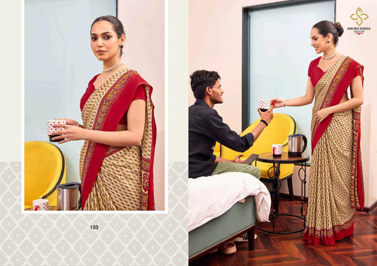 103 Florence Shubh Shree Crepe Sarees
