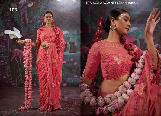 103 Madhuban-1 Kalakaand Gold Simmer Sarees