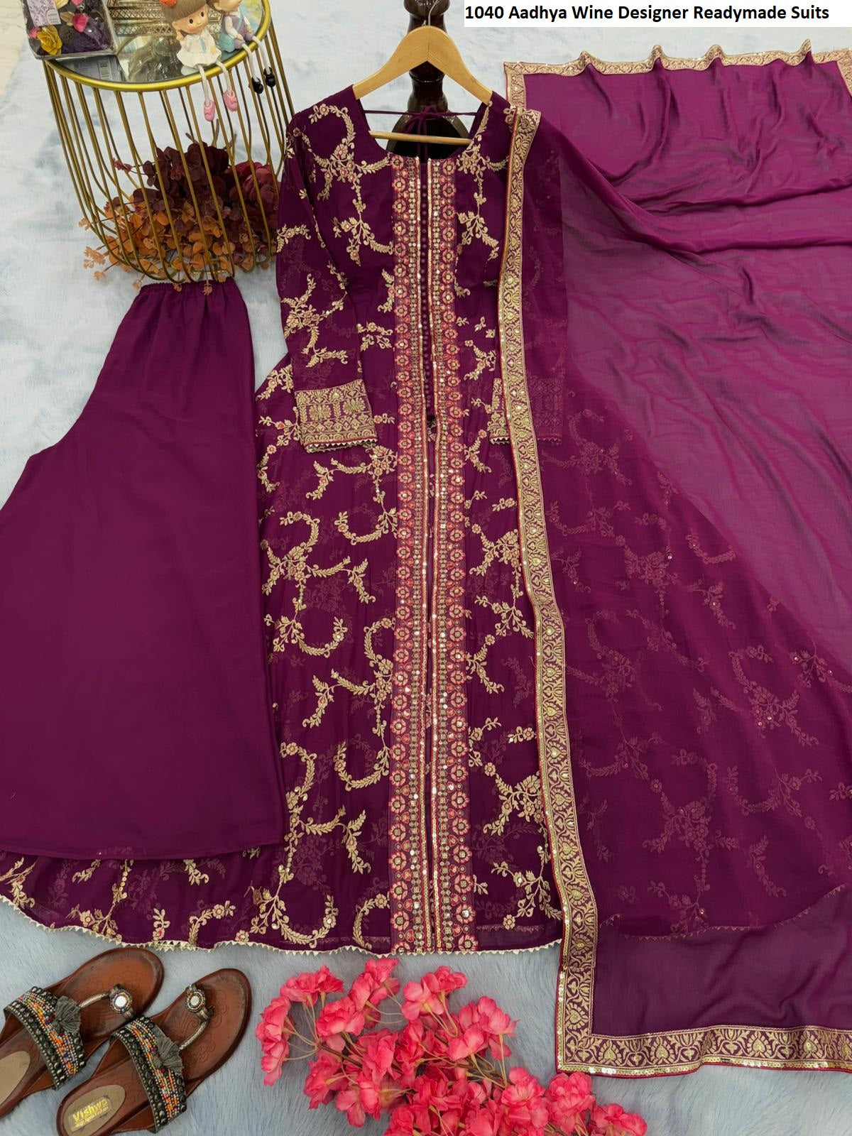 1040 Wine Aadhya Designer Readymade Suits