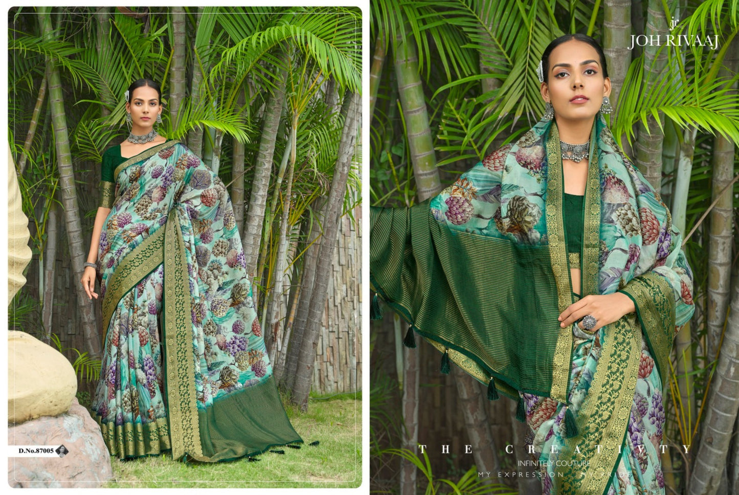 87005 Jhilmil Vol 870 Joh Rivaaj Sarees