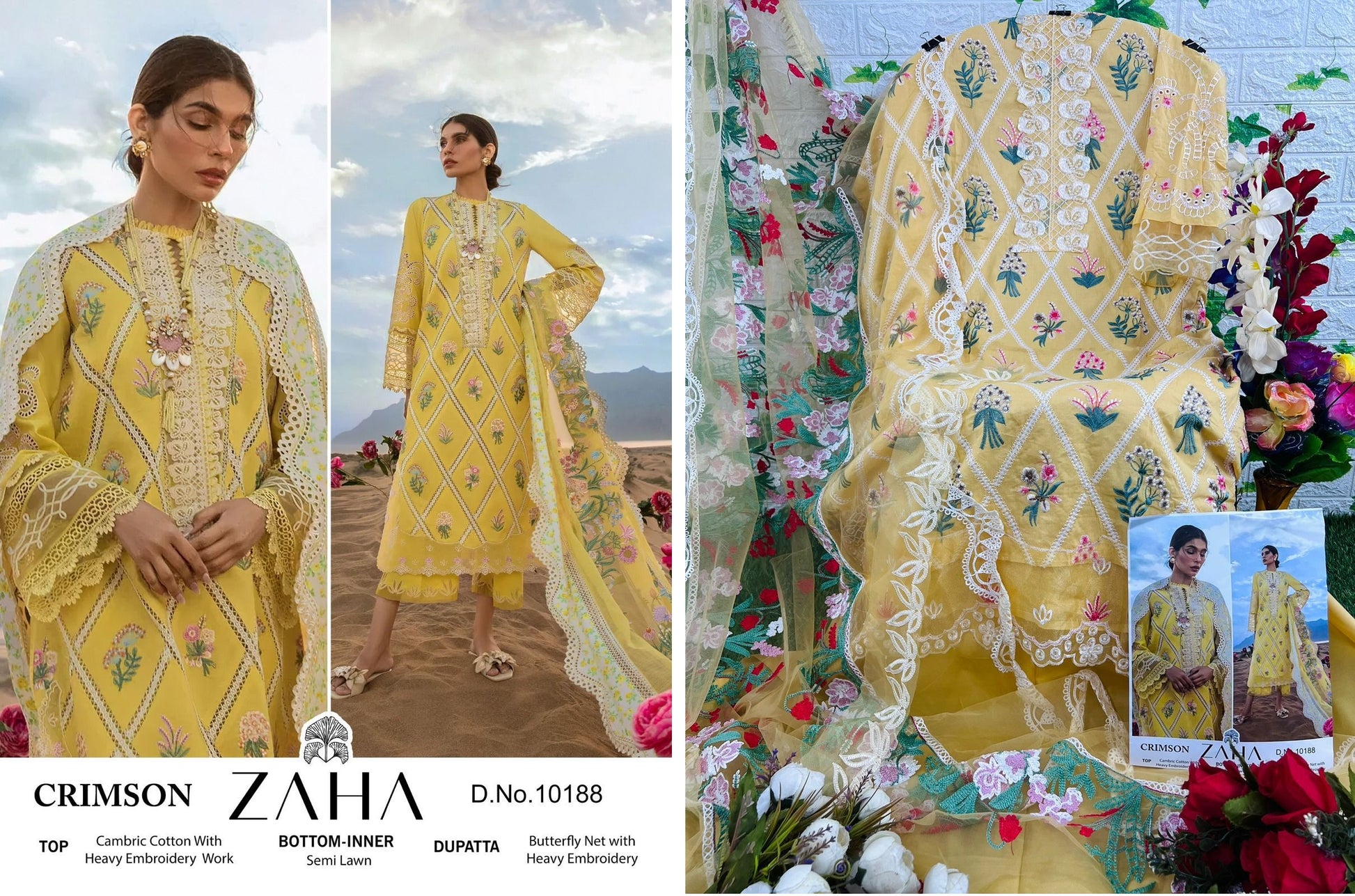 10188 Crimson Zaha Pakistani Salwar Suits