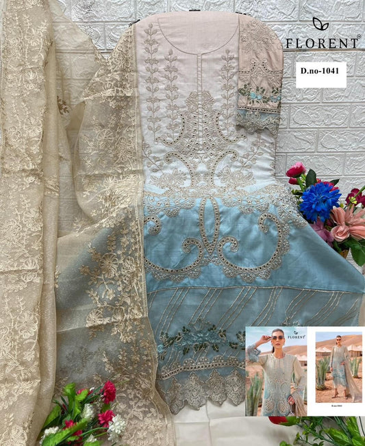 1041 Florent Embroidery Pakistani Salwar Suits