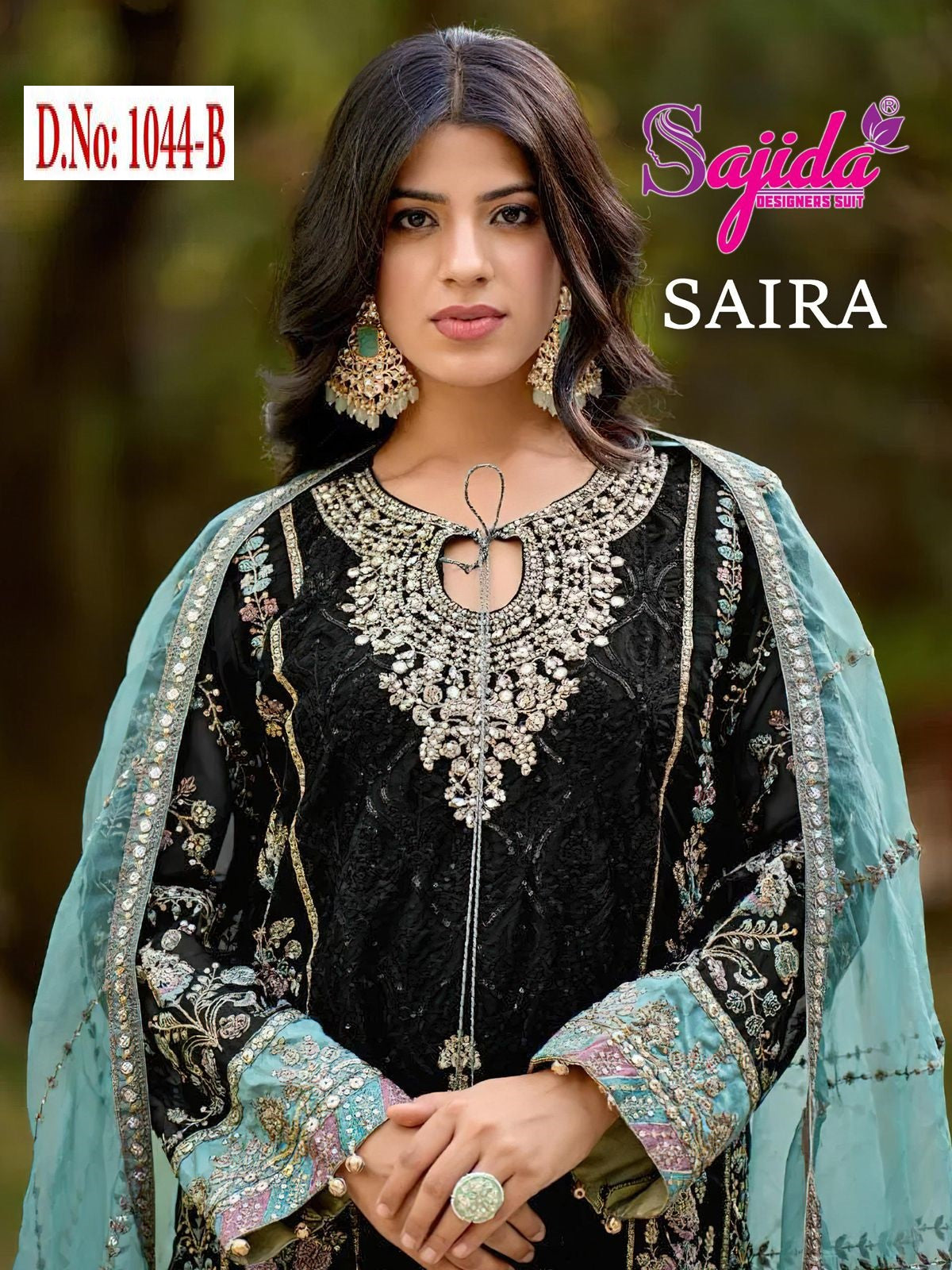 1044-B Saira Sajida Embroidered Pakistani Salwar Suits