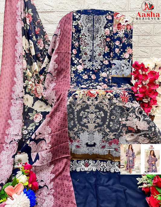 1044-C Aasha Designer Embroidery Pakistani Patch Suits