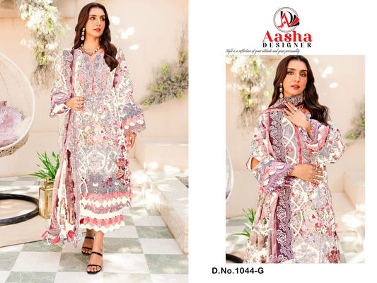 1044-G Aasha Designer Embroidery Pakistani Patch Suits