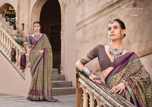 10441 Kasturi Trirath Silk Sarees