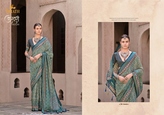 10449 Kasturi Trirath Silk Sarees