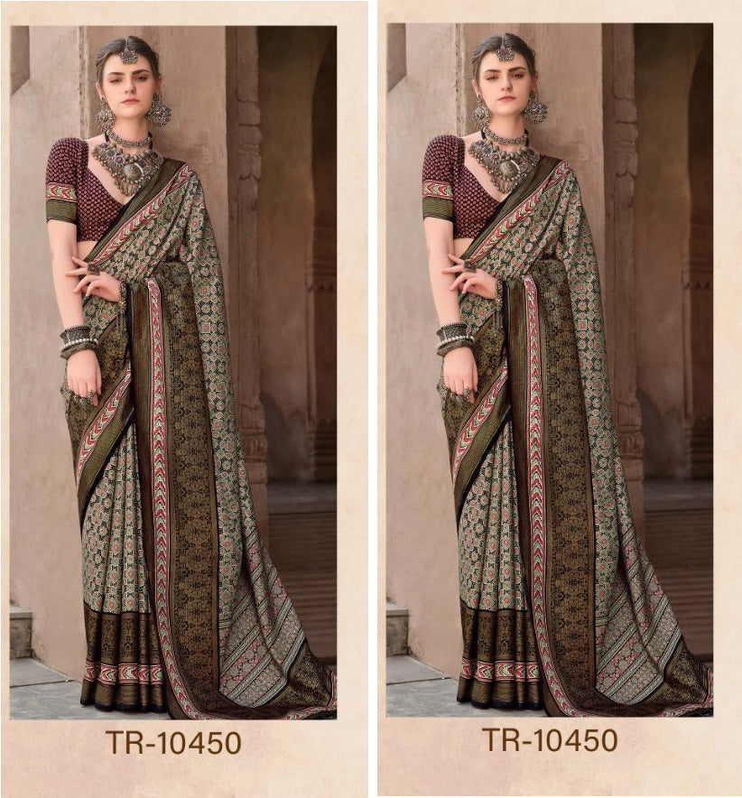 10450 Kasturi Trirath Silk Sarees