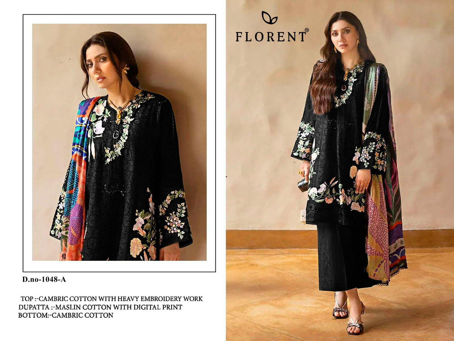 1048-A Florent Cambric Cotton Pakistani Salwar Suits