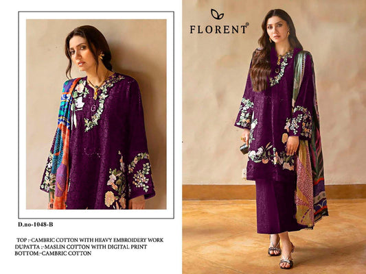 1048-B Florent Cambric Cotton Pakistani Salwar Suits