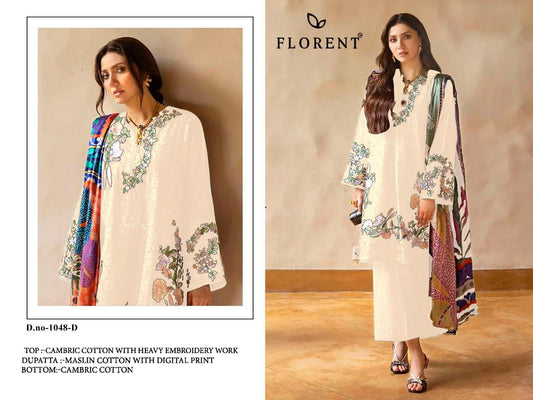 1048-D Florent Cambric Cotton Pakistani Salwar Suits