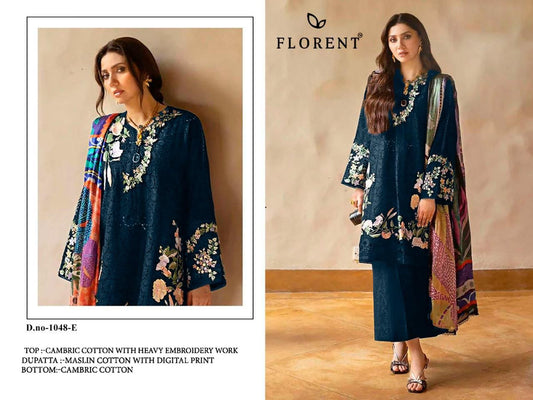 1048-E Florent Cambric Cotton Pakistani Salwar Suits