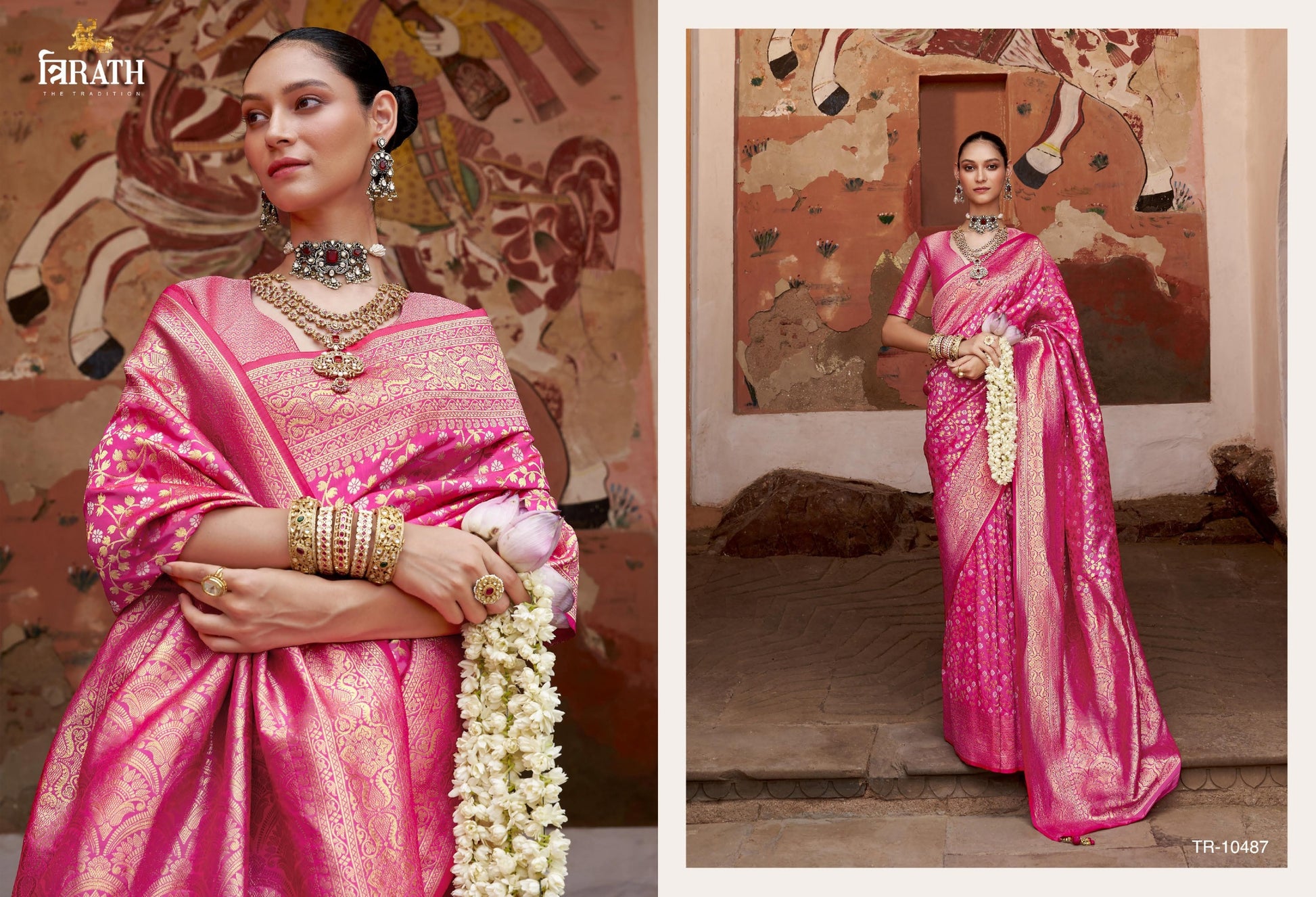 10487 Swara Trirath Banarasi Sarees