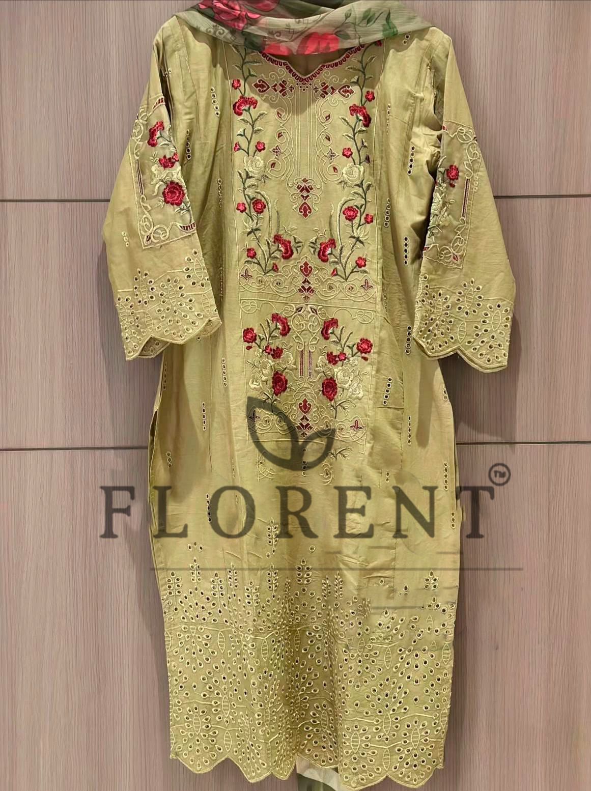 1049-A Florent Cambric Cotton Pakistani Salwar Suits