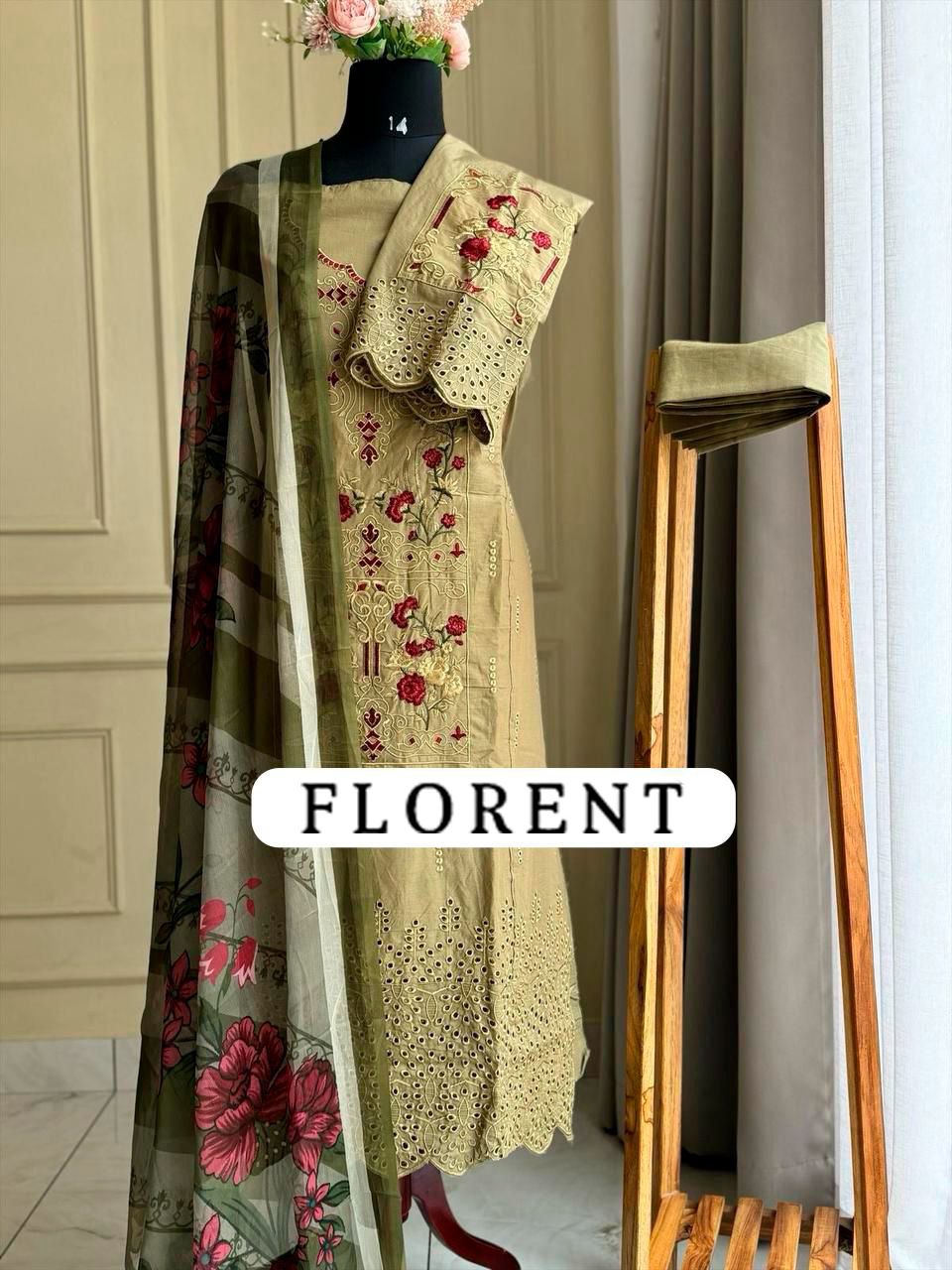 1049-A Florent Cambric Cotton Pakistani Salwar Suits