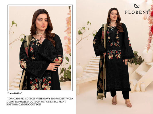 1049-C Florent Cambric Cotton Pakistani Salwar Suits