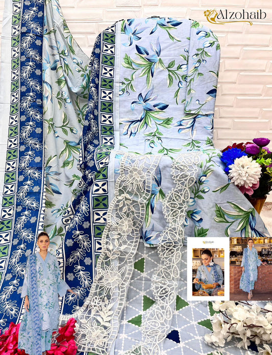 1049 Girl Glam Al Zohaib Print Pakistani Patch Suits