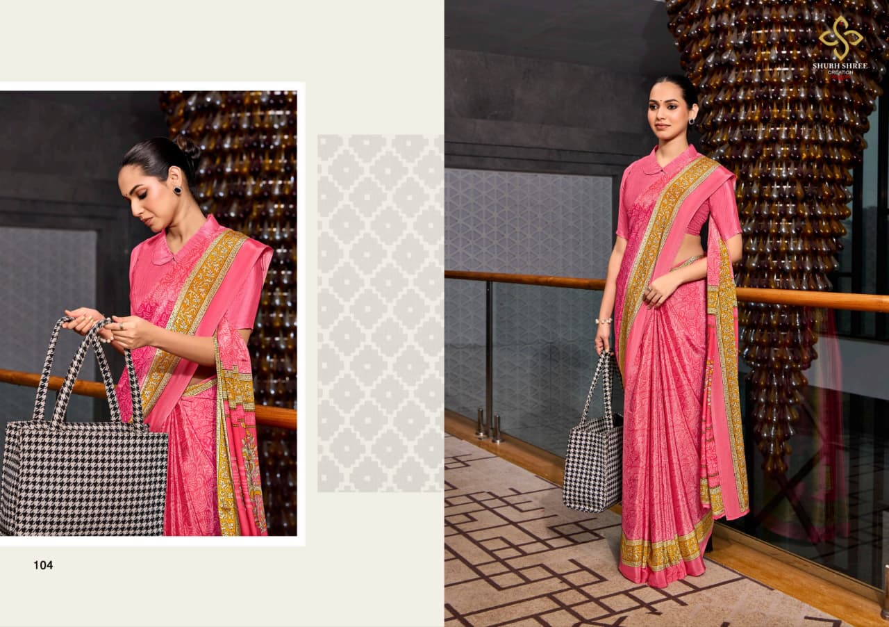 104 Florence Shubh Shree Crepe Sarees