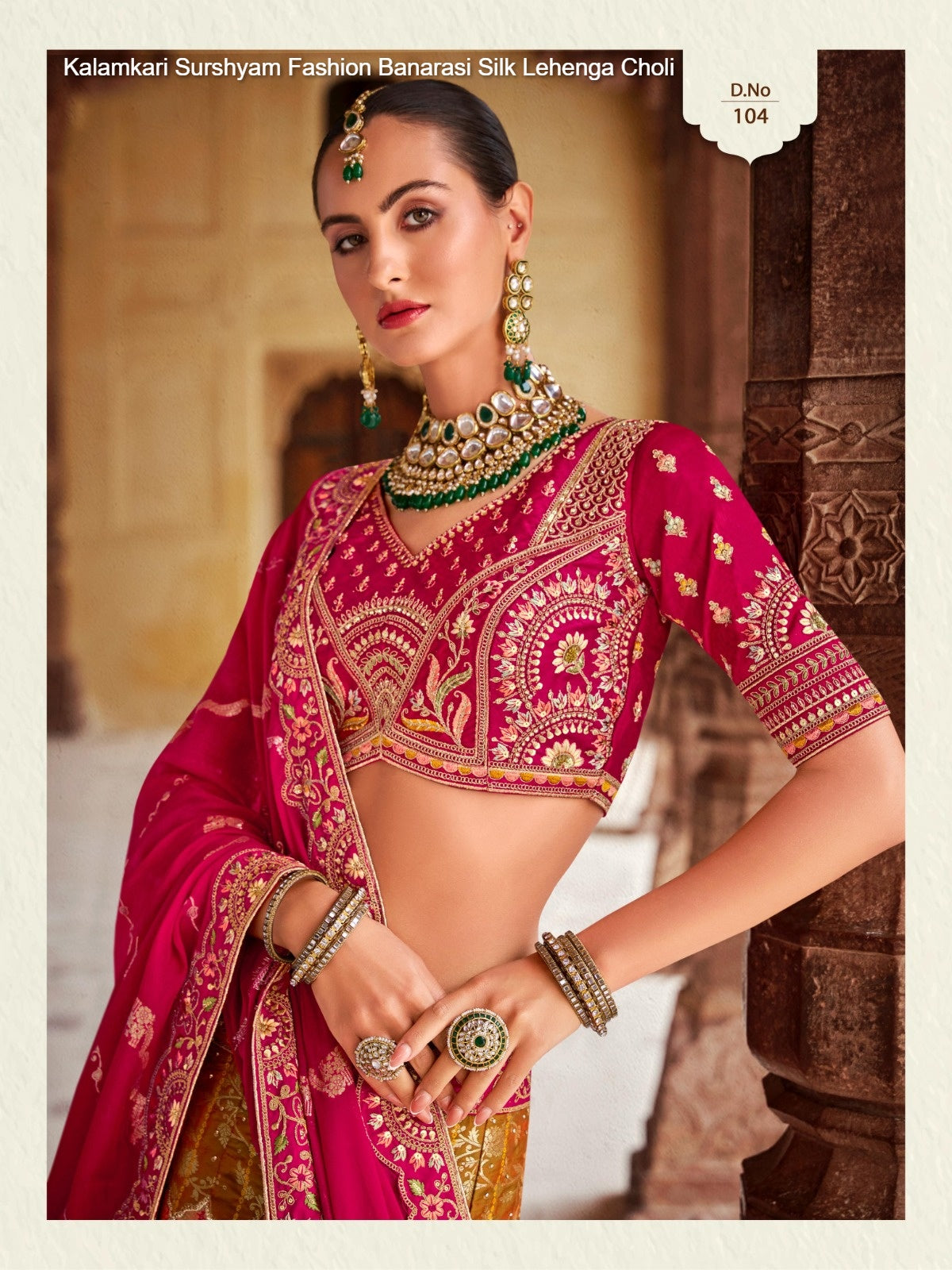 104 Kalamkari Surshyam Fashion Banarasi Silk Lehenga Choli