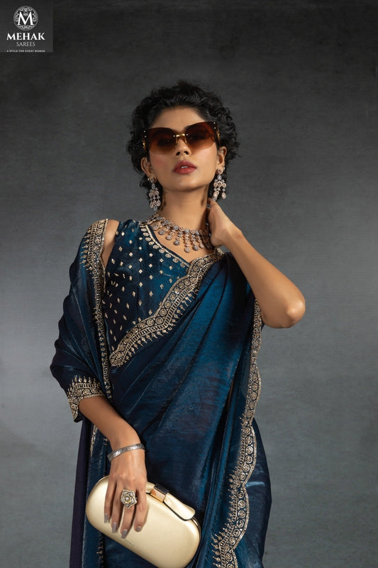 1050-B Mehek Satin Silk Sarees