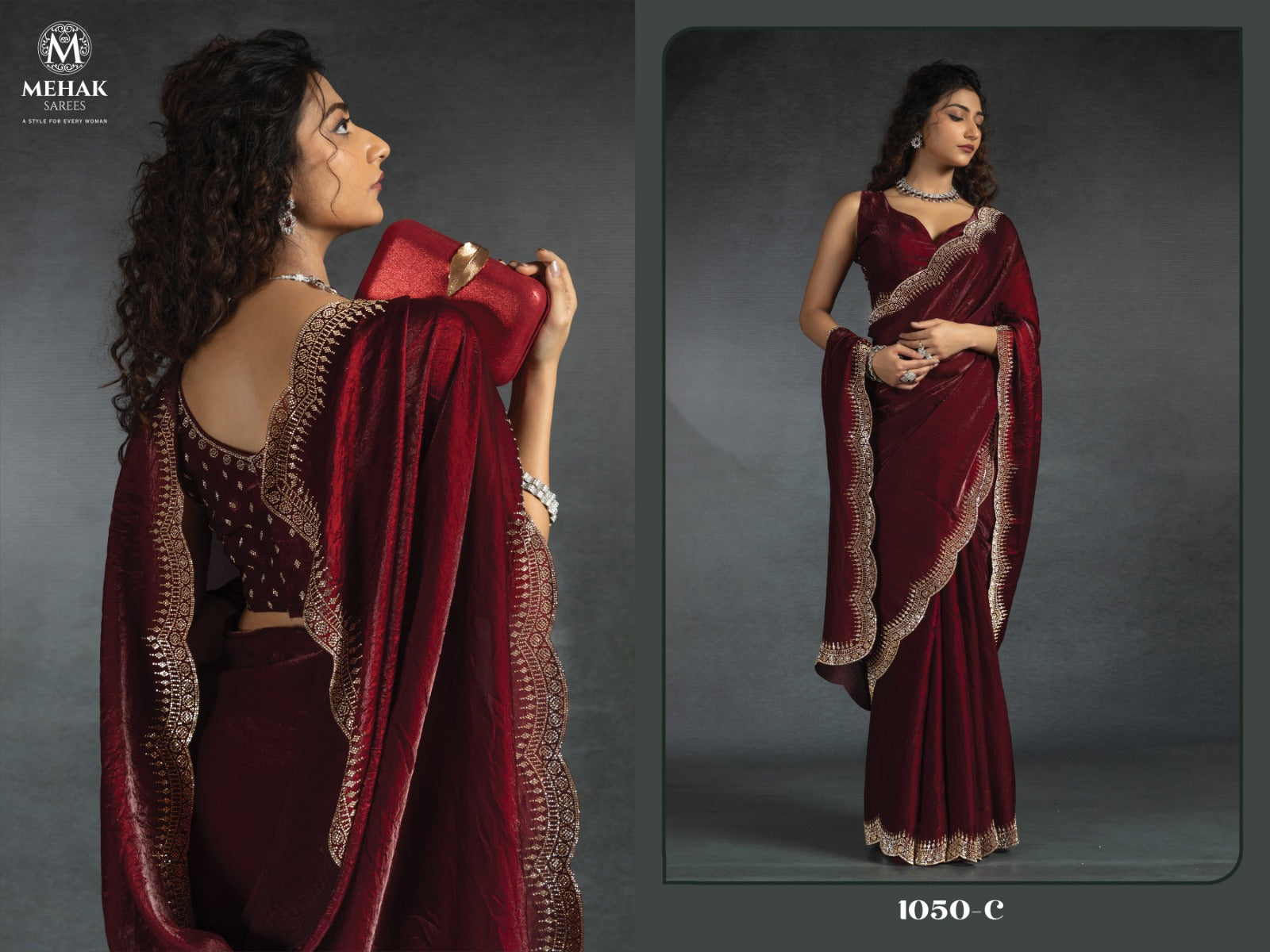 1050C Mehek Satin Silk Sarees