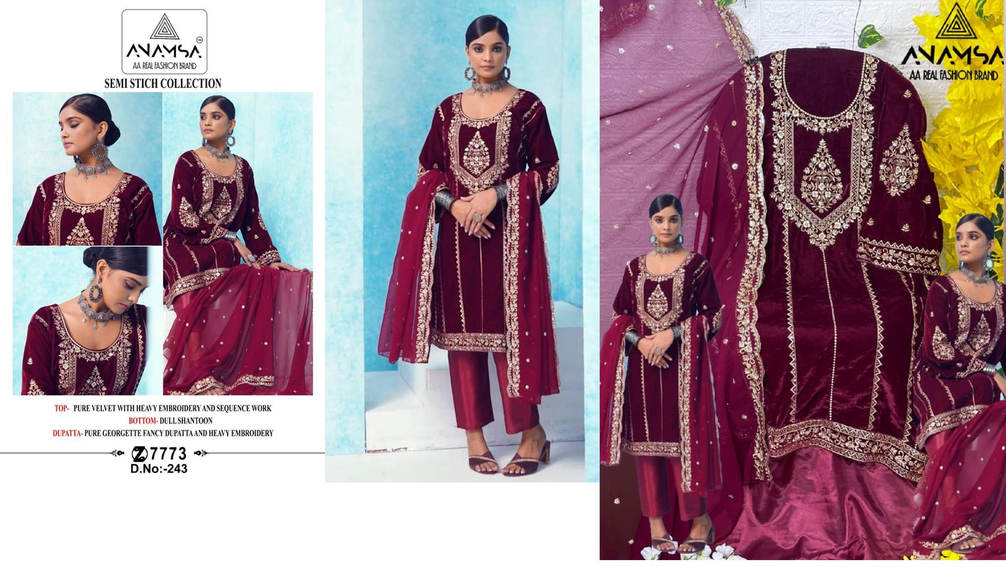 243 Anamsa Pakistani Salwar Suits