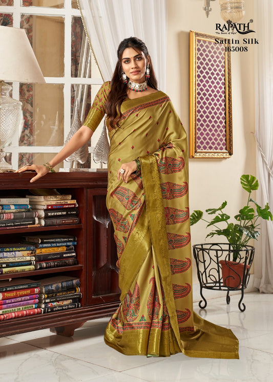 165008 Sunheri Rajpath Sarees