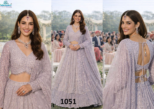 1051 Wedding Festive Mrudangi Pure Net Readymade Lehenga Choli