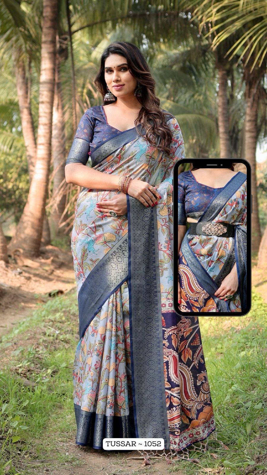 1052 Almaari Tussar Silk Sarees