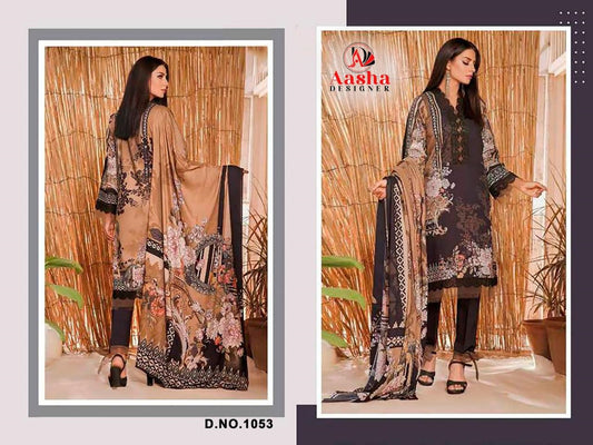 1053 Aasha Designer Embroidery Pakistani Patch Suits