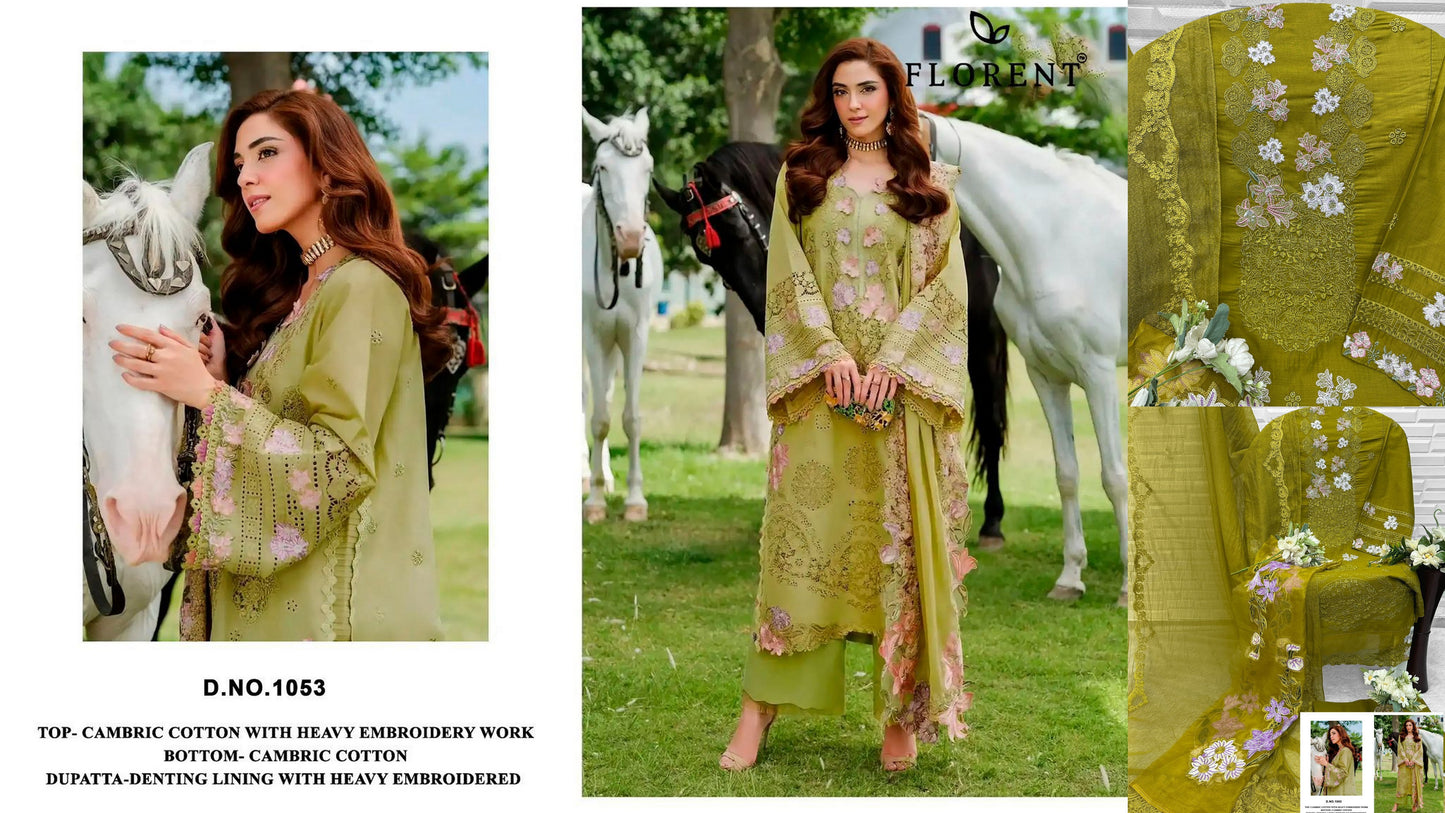1053 Florent Cambric Cotton Pakistani Salwar Suits