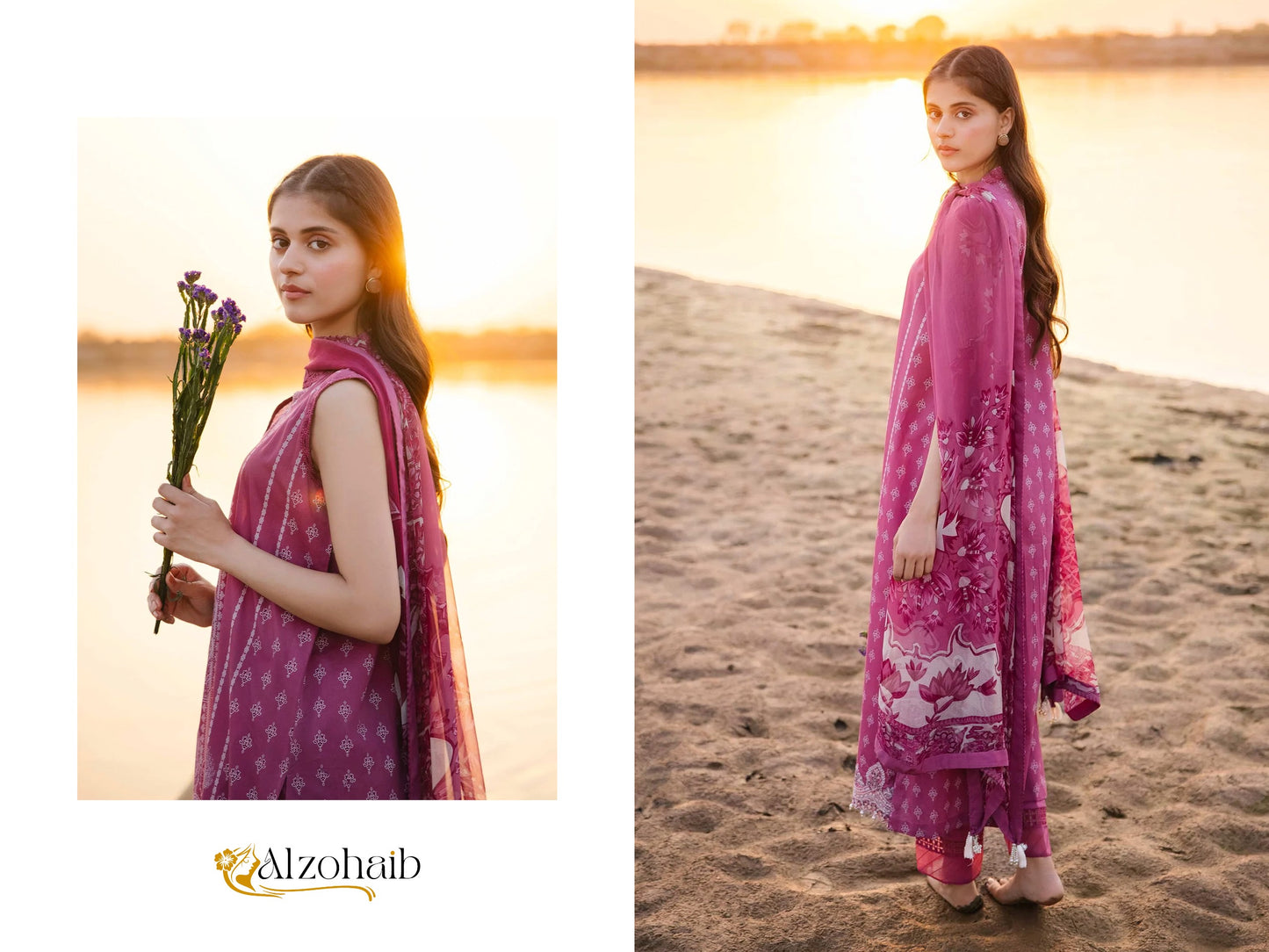 1054 M Basic Vol 2 Al Zohaib Print Pakistani Patch Suits