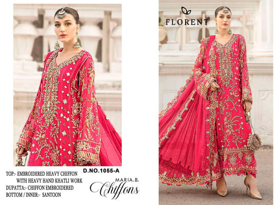 1055-A Maria B Chiffons Florent Denting Pakistani Salwar Suits