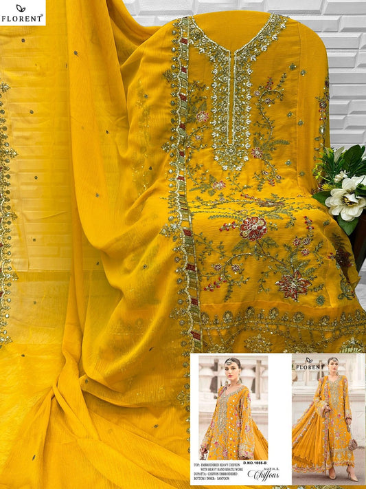 1055-B Maria B Chiffons Florent Denting Pakistani Salwar Suits